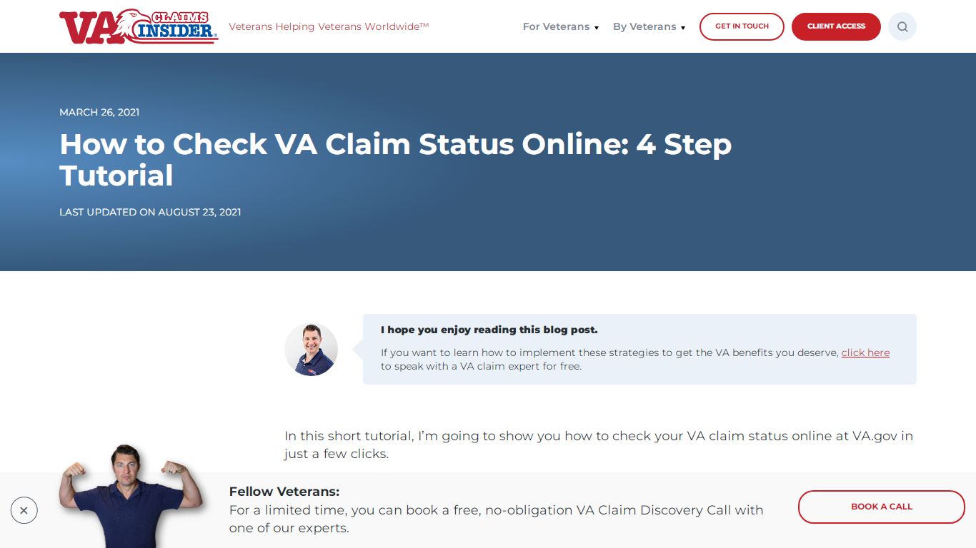 How to Check VA Claim Status Online: 4 Step Tutorial